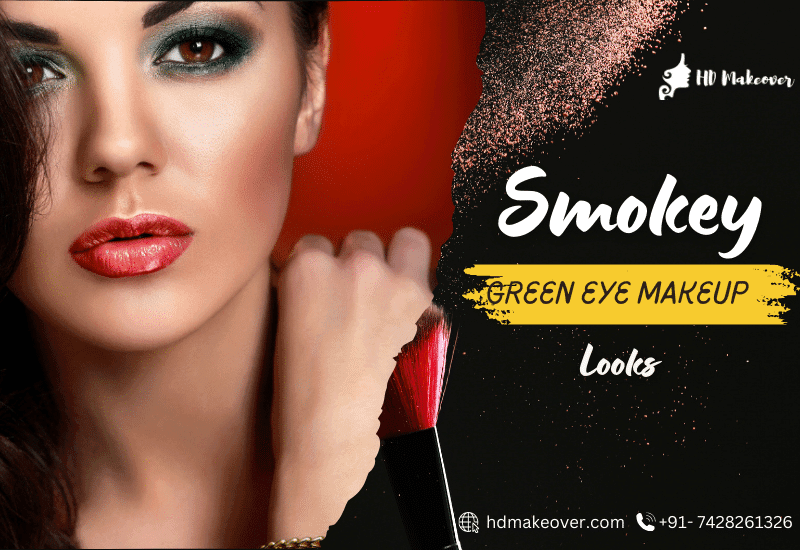 Smokey Green Eye Makeup Look